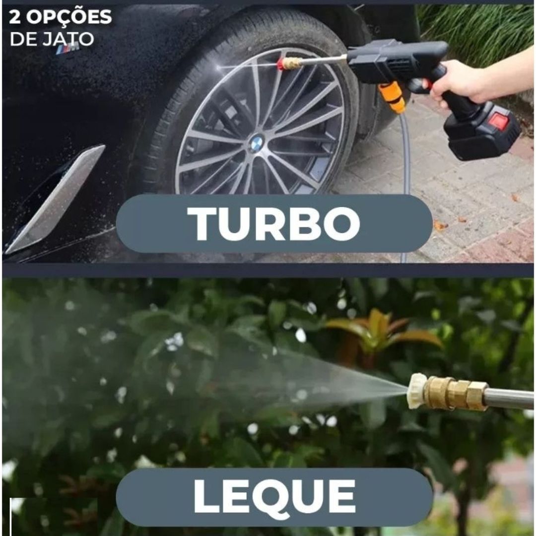 Lavadora de Alta Pressão Portátil Recarregável para Carros e Jardins