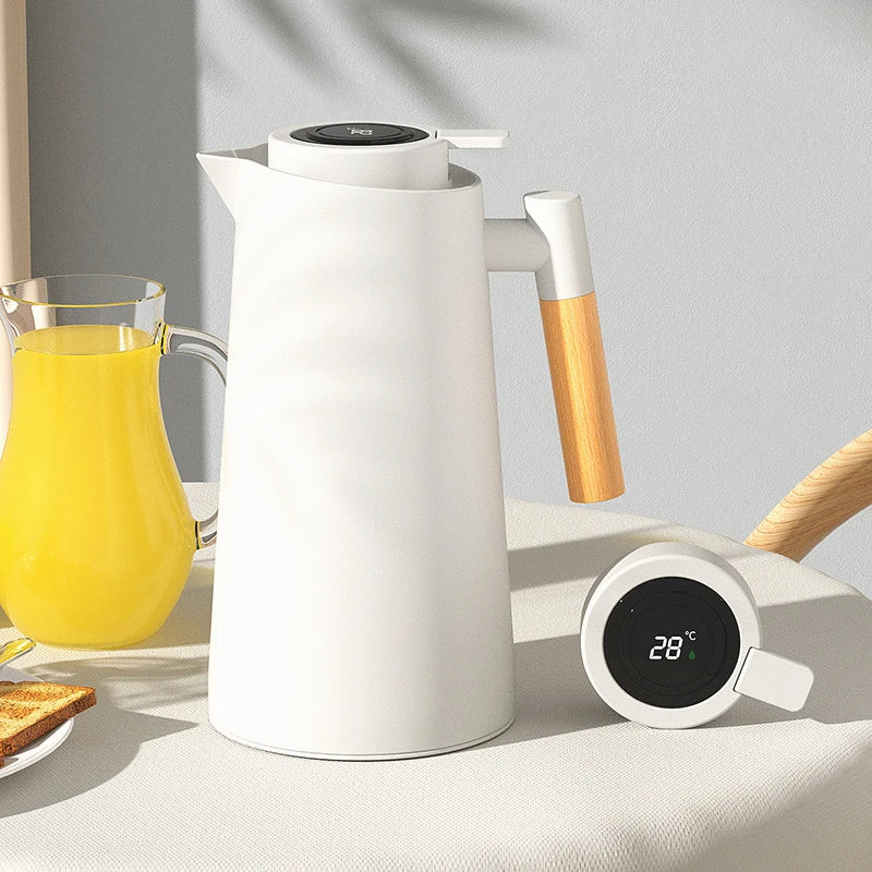 Garrafa Térmica Termometro Digital Digital 1L Café Chá - Pratic