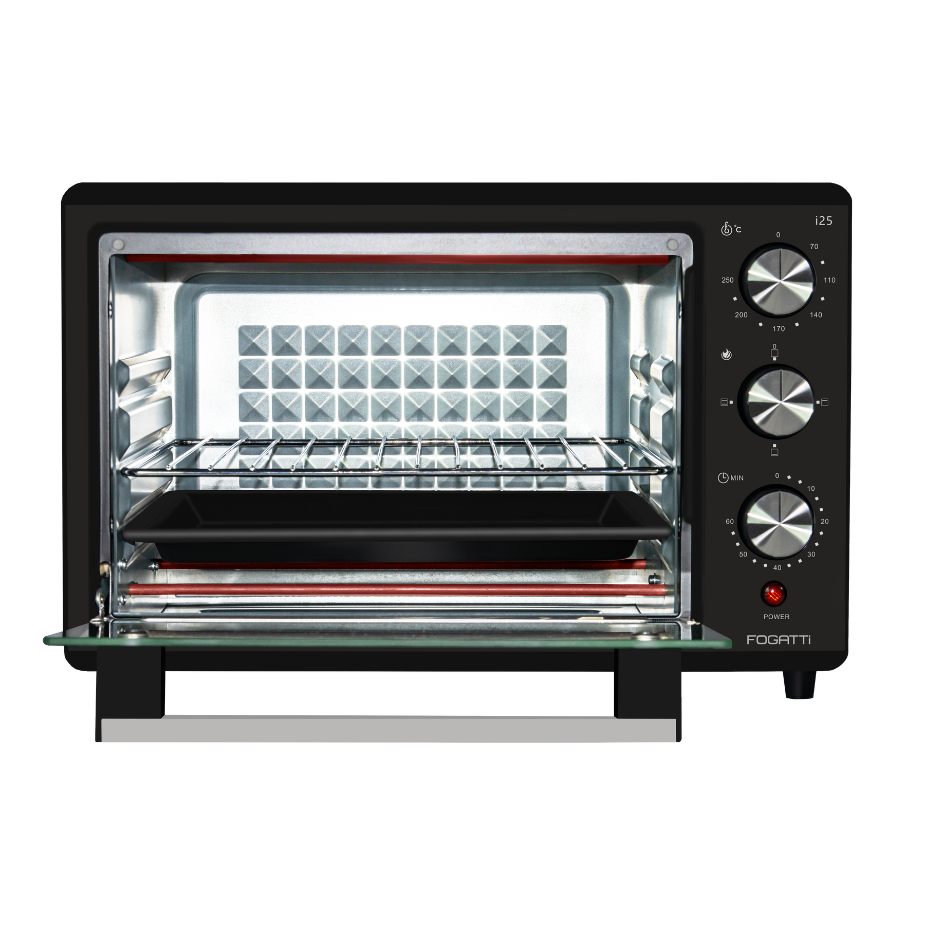 Forno Elétrico de Bancada 25 Litros Fogatti Black i25