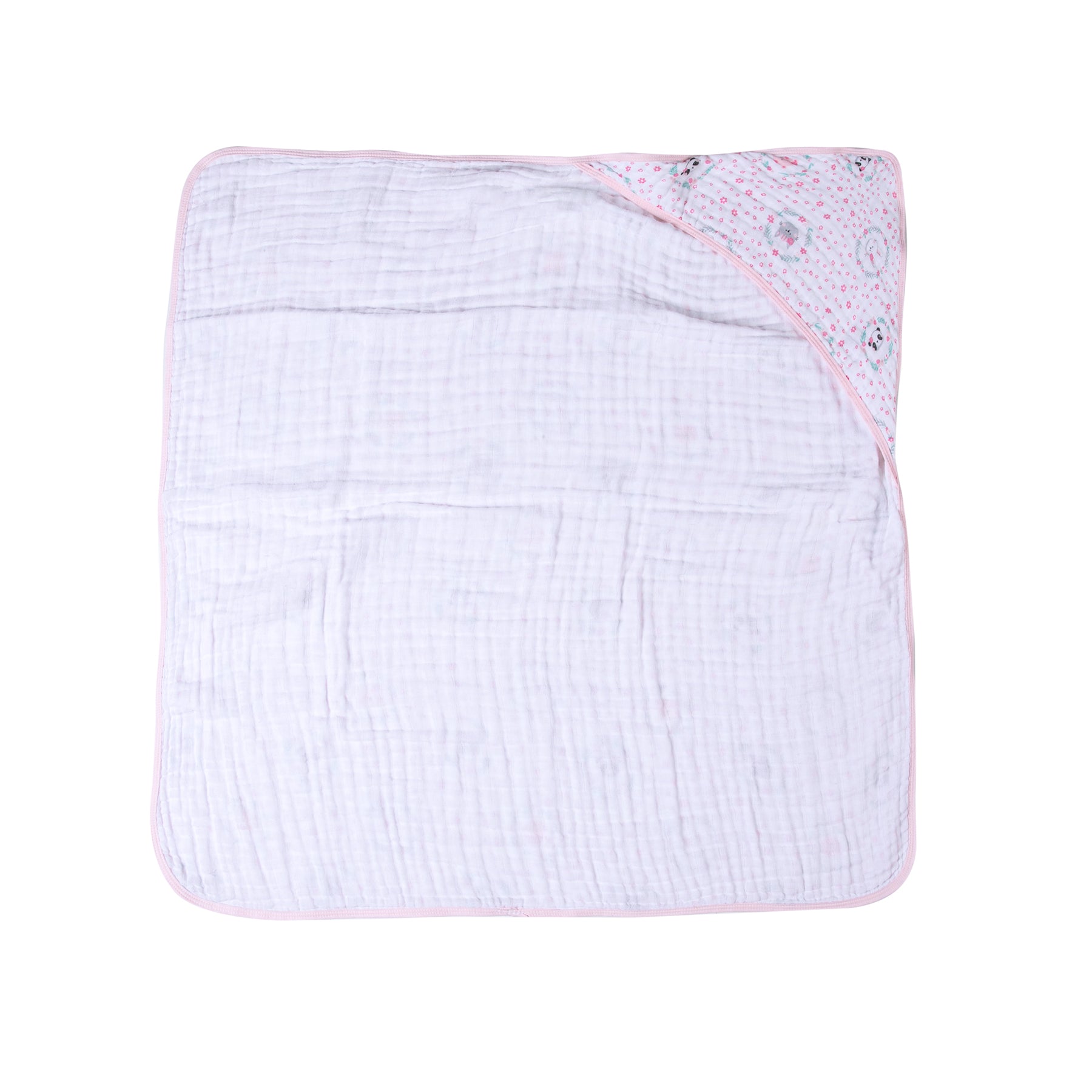 Toalha de Banho Bebê Soft Especial Karinho c/ Capuz Estampada 80cm x 80cm
