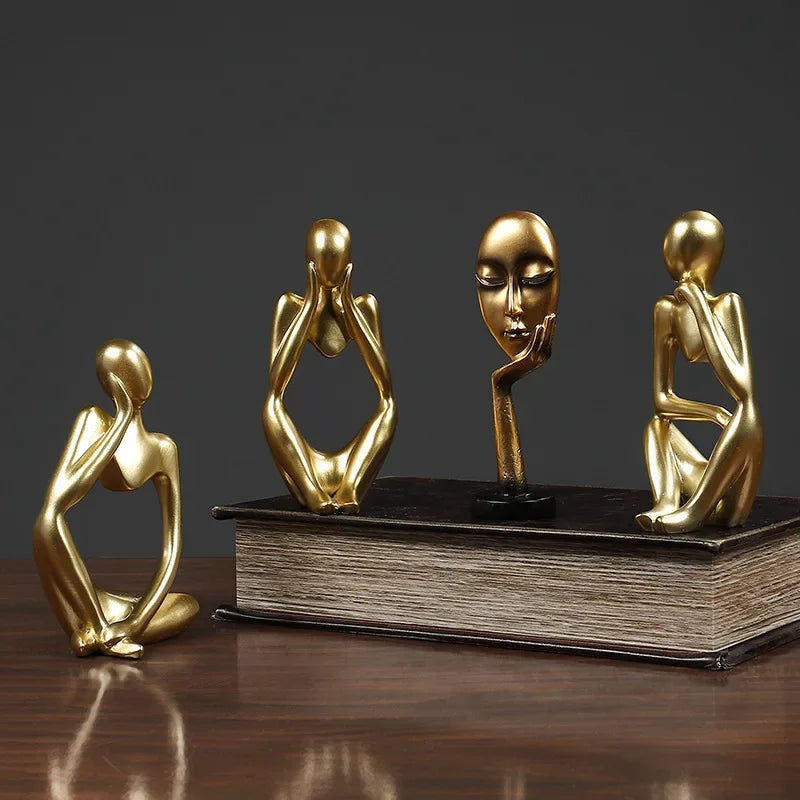 Estatueta Abstrata de Yoga - Decoração Elegante