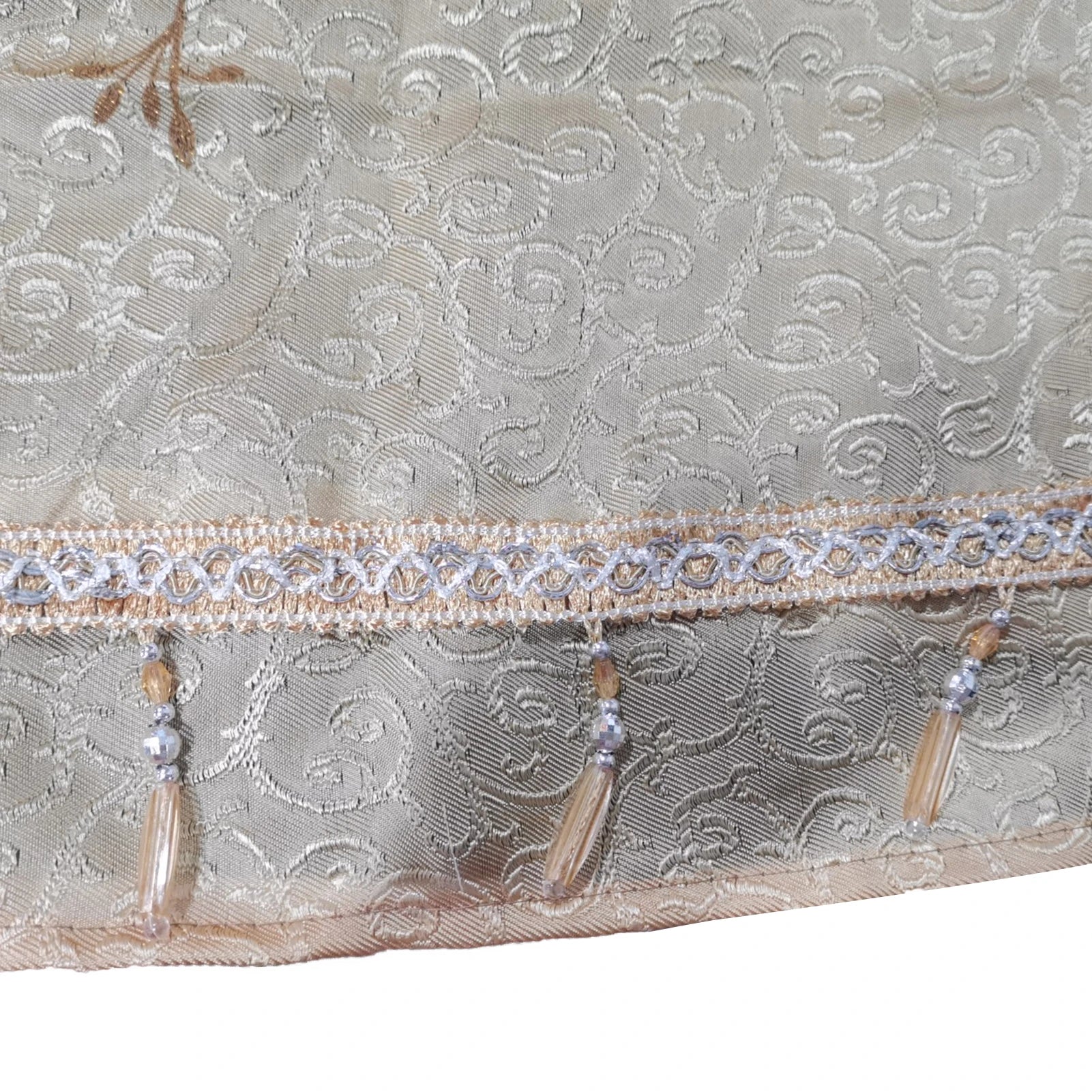 Cortina de Tule Jacquard Floral para Janela - 100x250cm