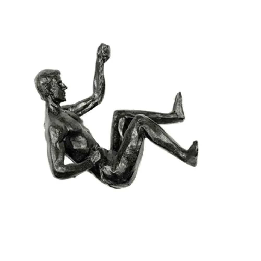 Escultura de Parede Escalador em Resina - Decoração Moderna