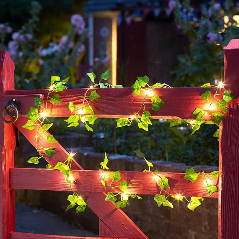 Luzes de Fadas Videira Artificial para Decoração