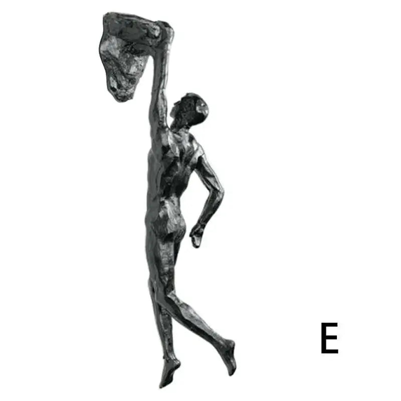 Escultura de Parede Escalador em Resina - Decoração Moderna