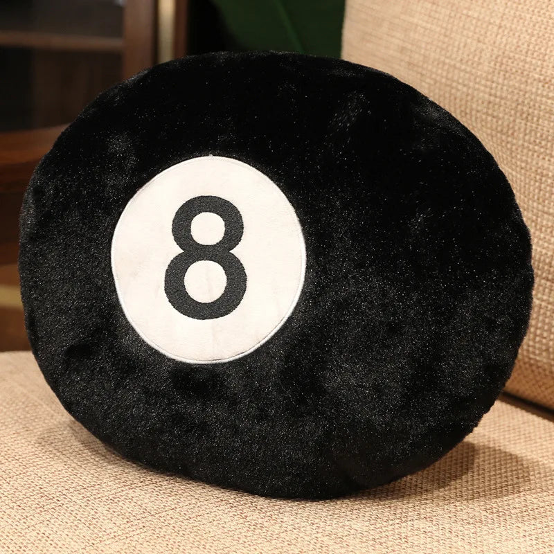 Travesseiro de Pelúcia Bola 8 - Decoração Criativa