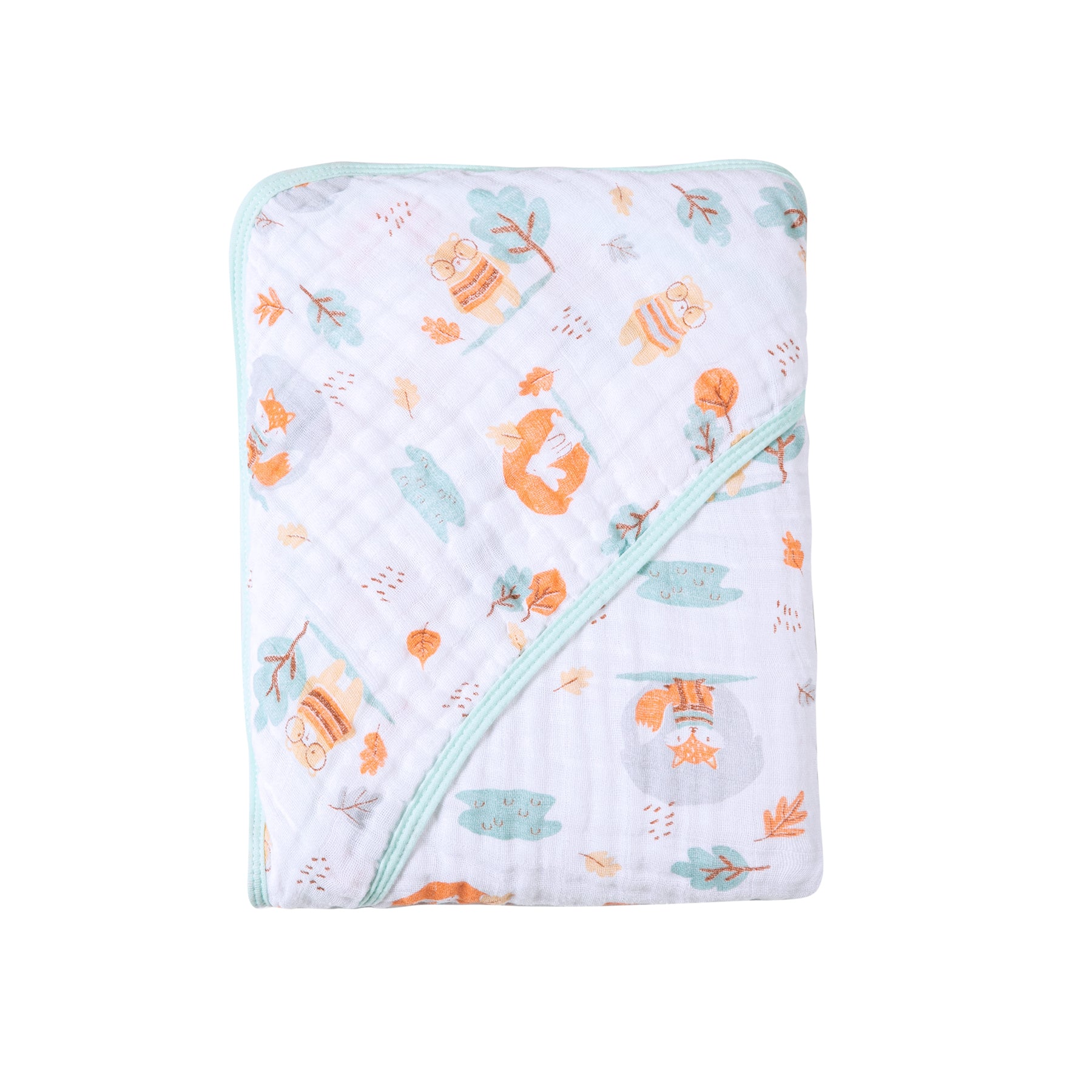 Toalha de Banho Bebê Soft Especial Karinho c/ Capuz Estampada 80cm x 80cm