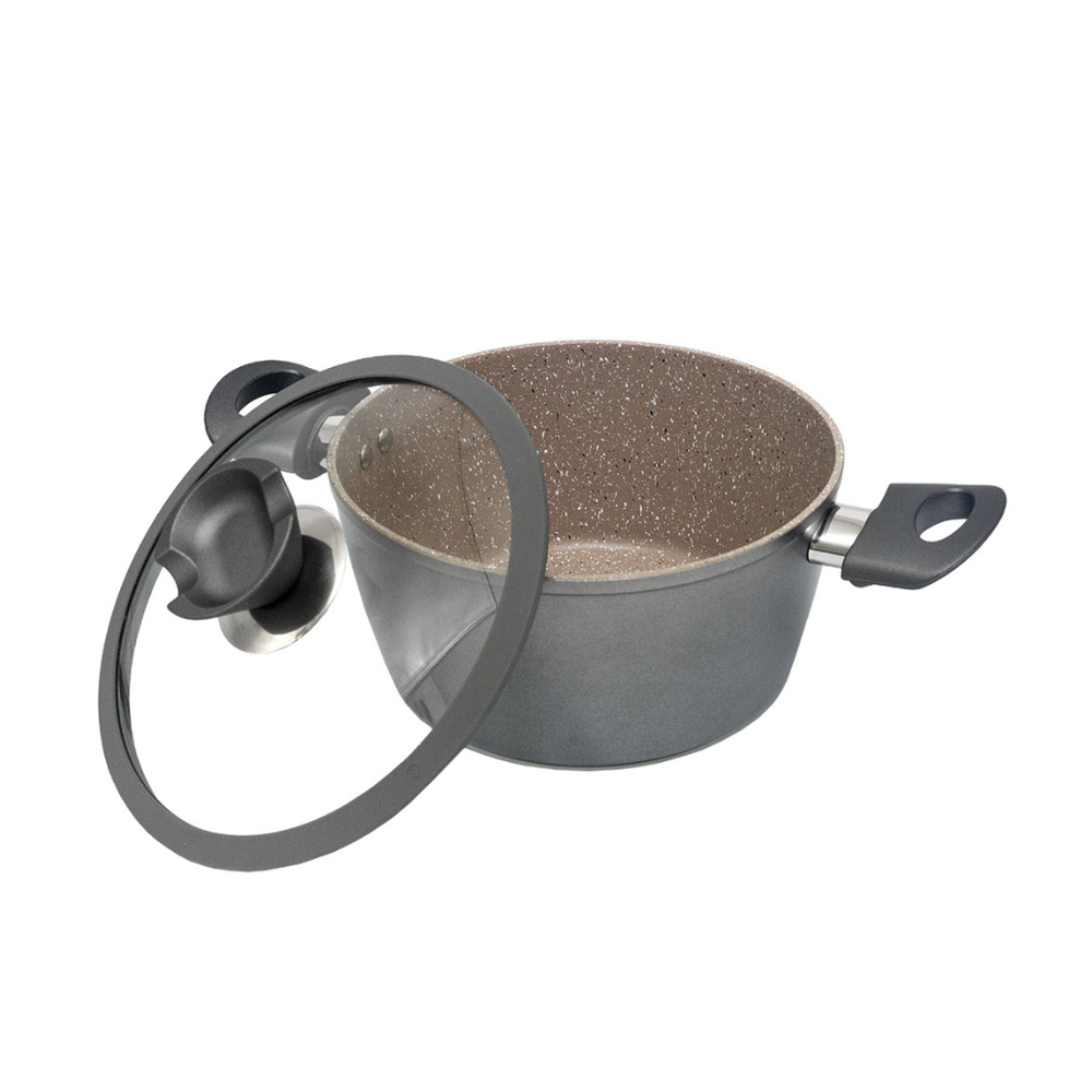 Caçarola Antiaderente 4,4L a Indução Revestida em Granito 24cm