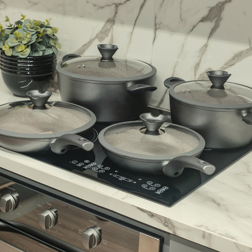 Caçarola Antiaderente 4,4L a Indução Revestida em Granito 24cm