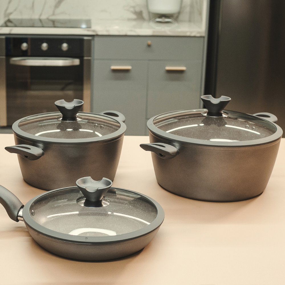 Caçarola Antiaderente 4,4L a Indução Revestida em Granito 24cm