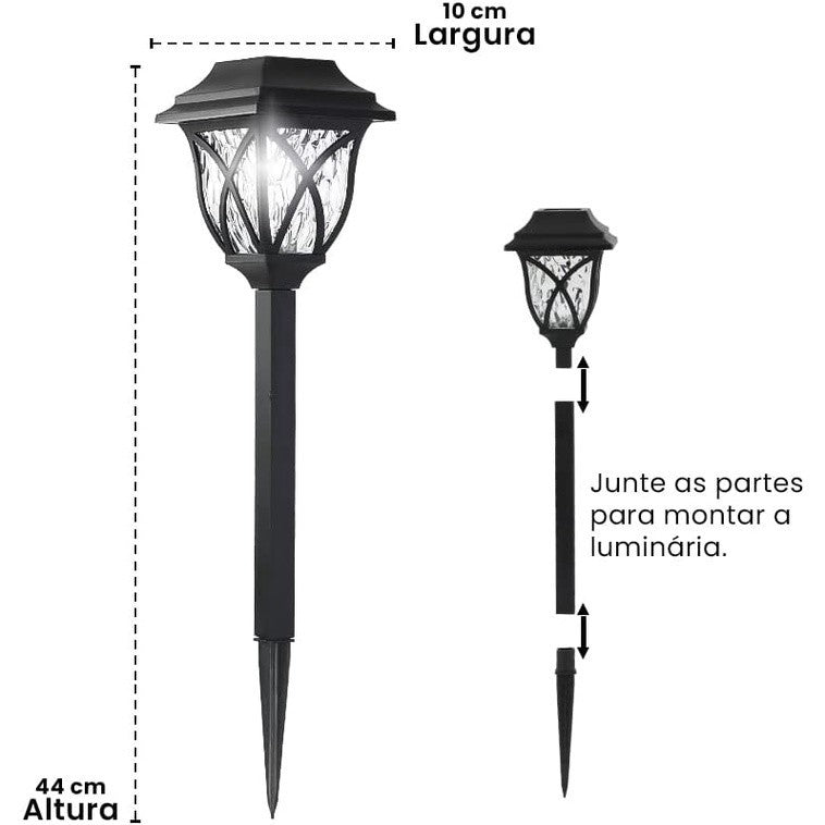 Luminaria Solar Para Jardim Prova Dagua Iluminare