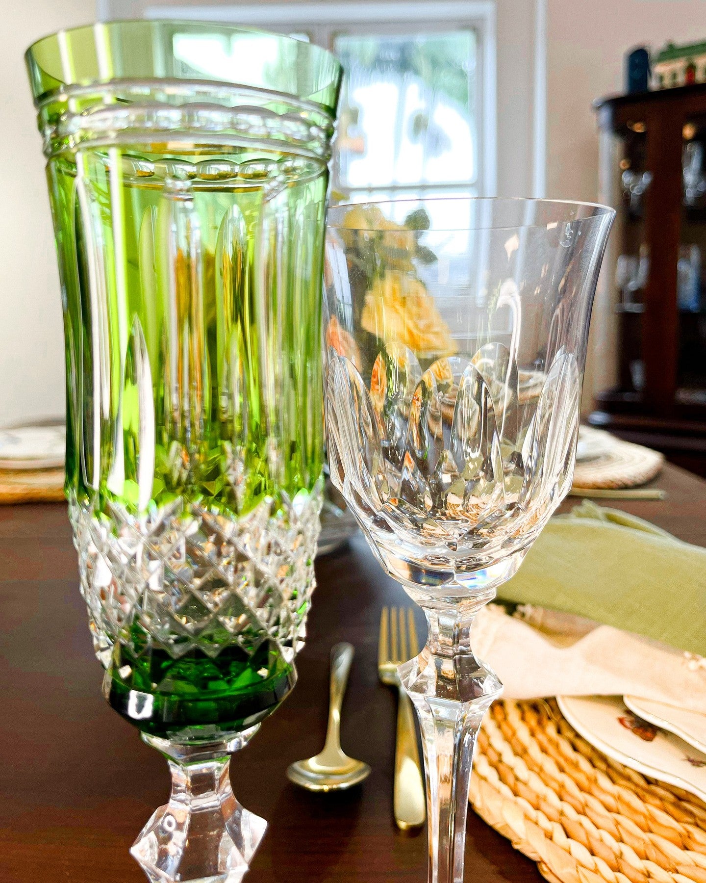 Taça de Cristal Flauta para Champagne Lapidada