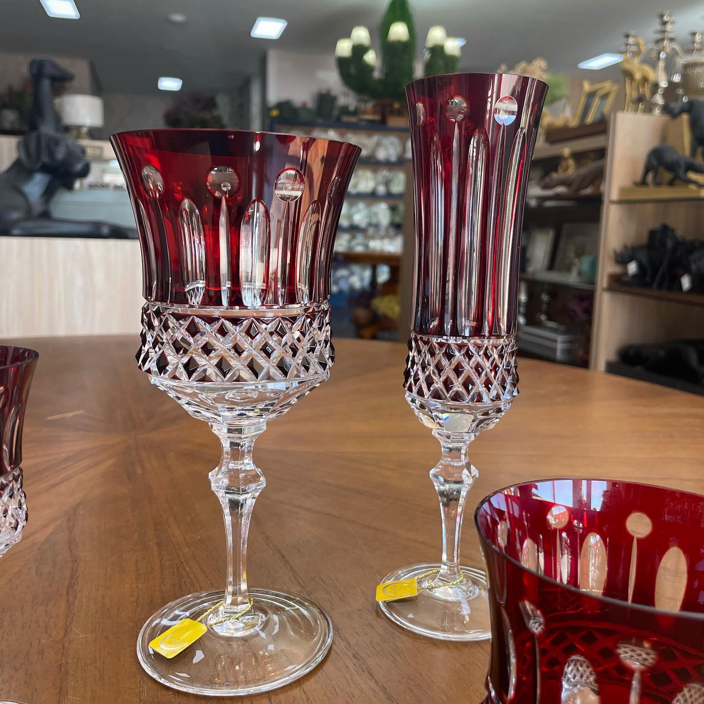 Taça de Cristal Flauta para Champagne Lapidada