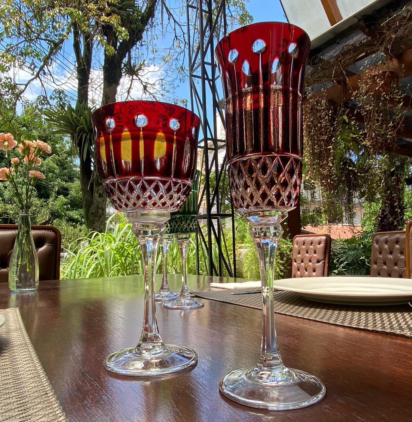 Taça de Cristal Flauta para Champagne Lapidada
