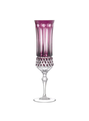 Taça de Cristal Flauta para Champagne Lapidada