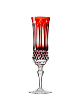 Taça de Cristal Flauta para Champagne Lapidada