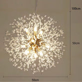 Lustre Cristal Flor Dente de Leão Sofistic