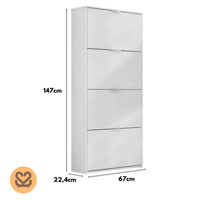 Sapateira 4 Portas Armário Multiuso