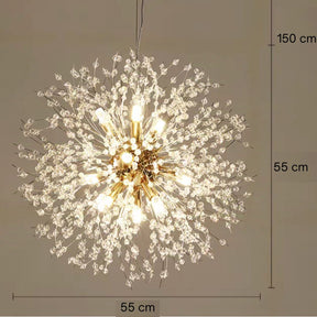 Lustre Cristal Flor Dente de Leão Sofistic