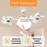 Ventilador de Teto 2 em 1 com Luz LED e Controle Remoto