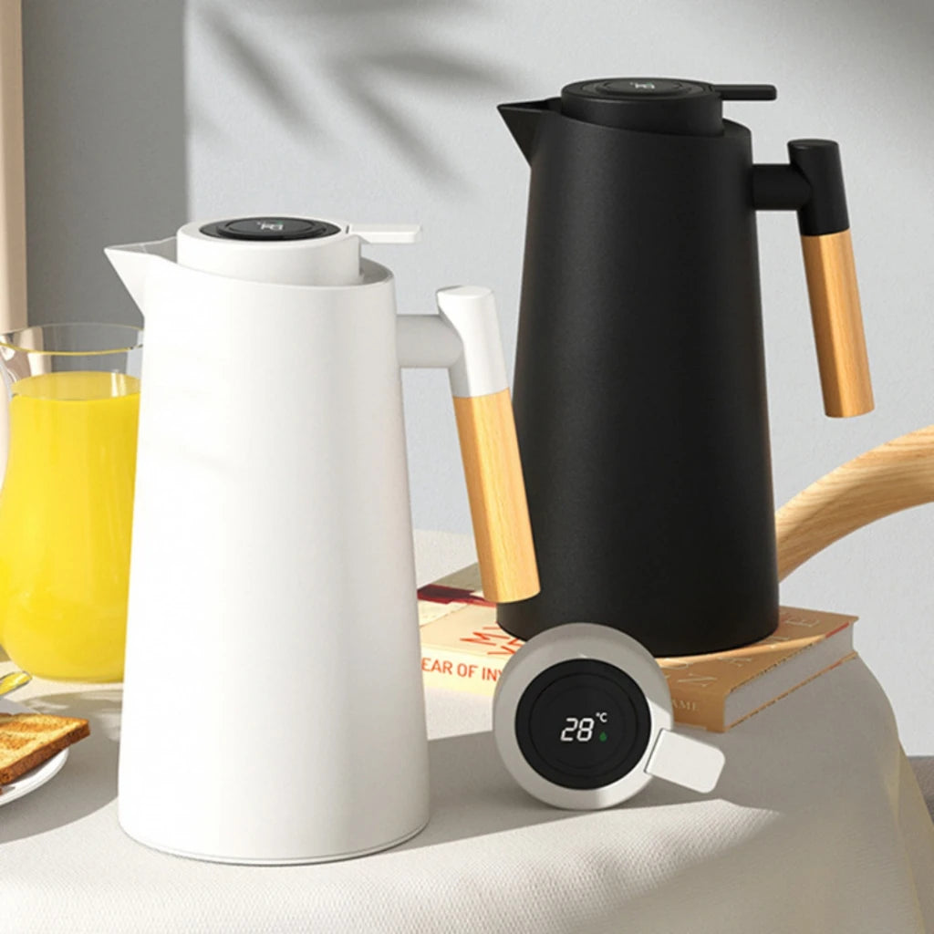 Garrafa Térmica Termometro Digital Digital 1L Café Chá - Pratic