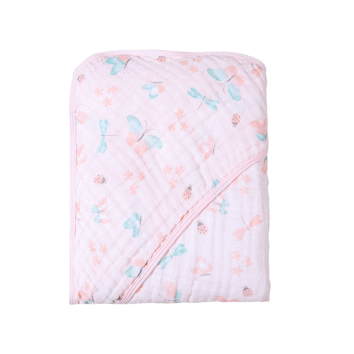 Toalha de Banho Bebê Soft Especial Karinho c/ Capuz Estampada 80cm x 80cm