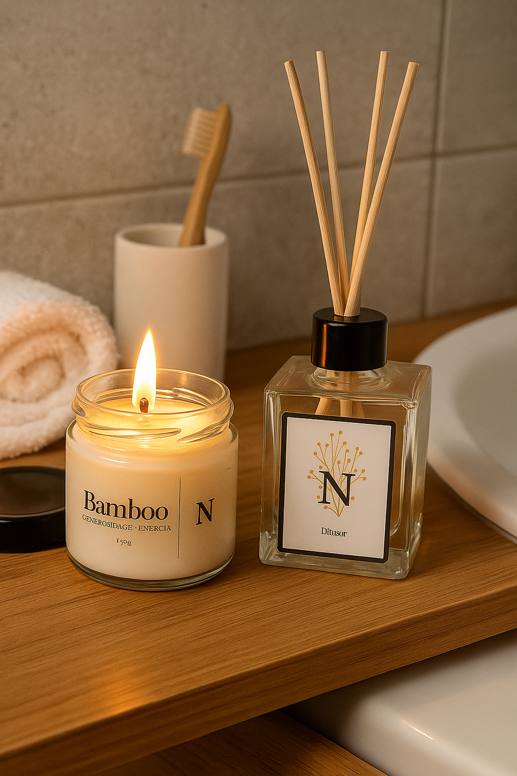 Kit Vela e Difusor de Ambientes Charm