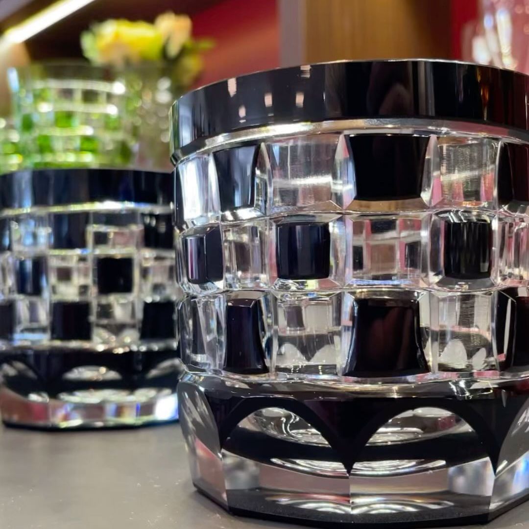 Copo Whisky de Cristal Double Blend Lapidado