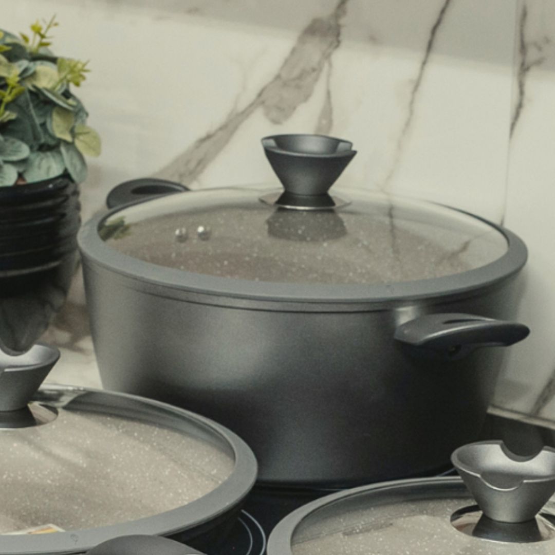 Caçarola Antiaderente 4,4L a Indução Revestida em Granito 24cm