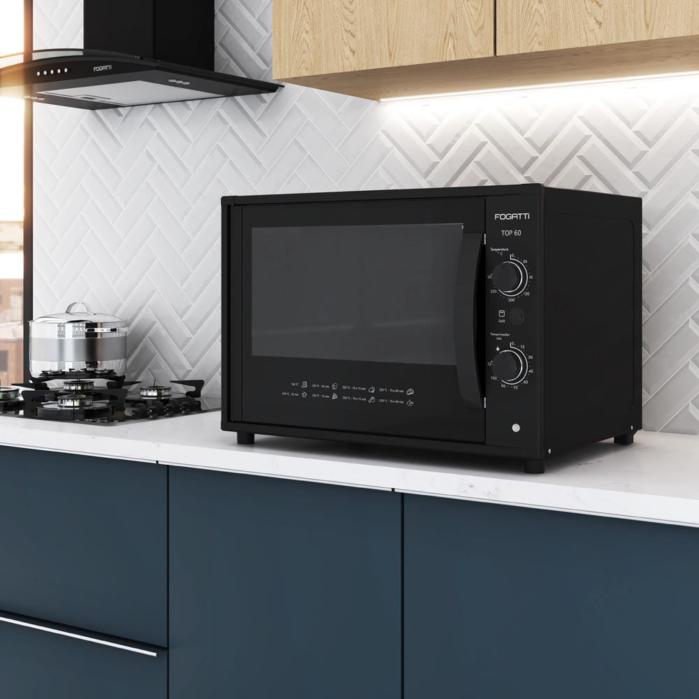 Forno Fogatti Elétrico Bancada Top 60 Litros
