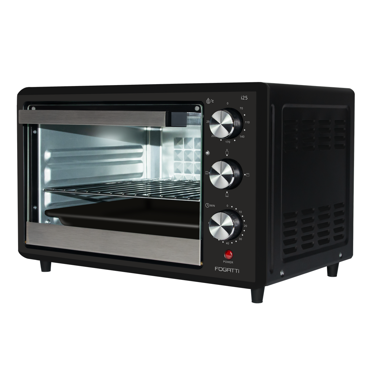 Forno Elétrico de Bancada 25 Litros Fogatti Black i25