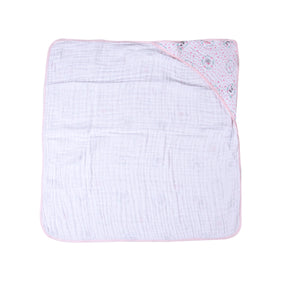 Toalha de Banho Bebê Soft Especial Karinho c/ Capuz Estampada 80cm x 80cm