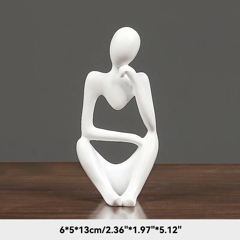 Estatueta Abstrata de Yoga - Decoração Elegante