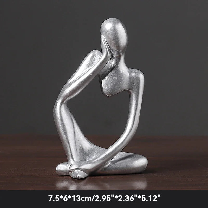 Estatueta Abstrata de Yoga - Decoração Elegante