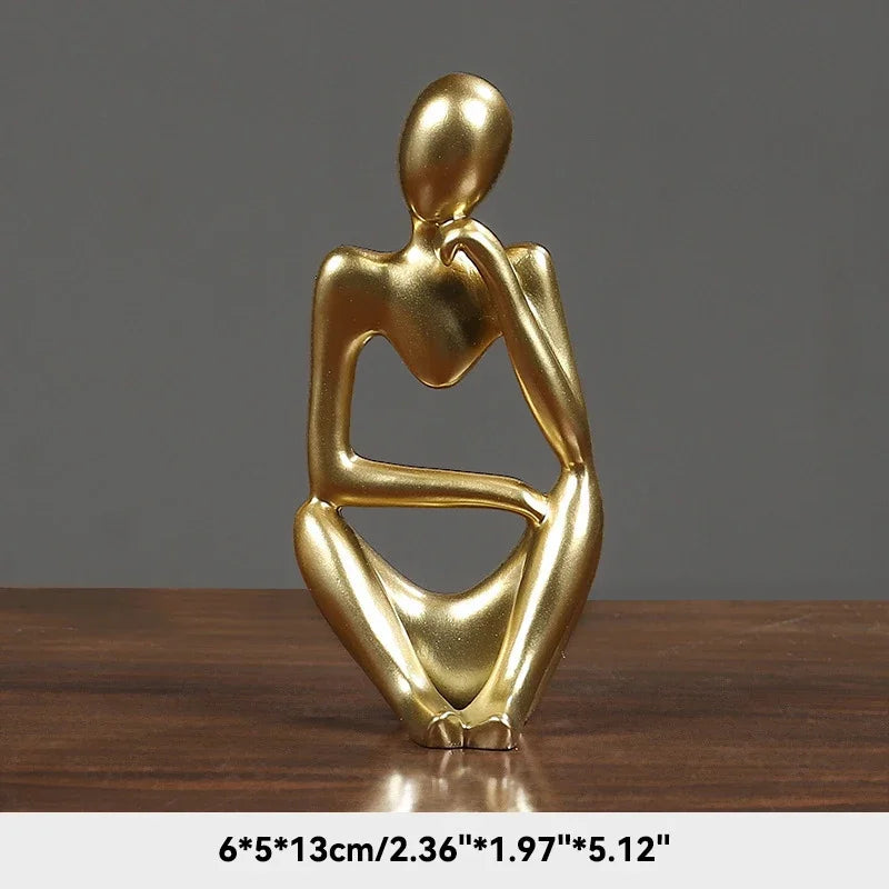 Estatueta Abstrata de Yoga - Decoração Elegante