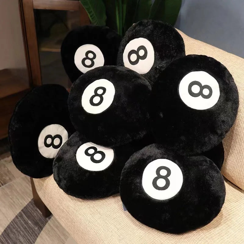 Travesseiro de Pelúcia Bola 8 - Decoração Criativa