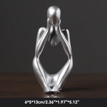 Estatueta Abstrata de Yoga - Decoração Elegante