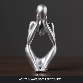 Estatueta Abstrata de Yoga - Decoração Elegante