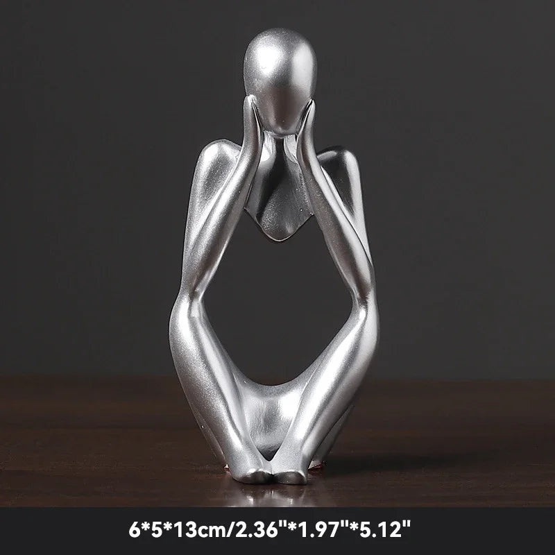Estatueta Abstrata de Yoga - Decoração Elegante
