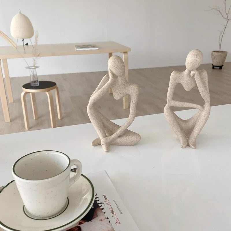 Estatueta Abstrata de Yoga - Decoração Elegante