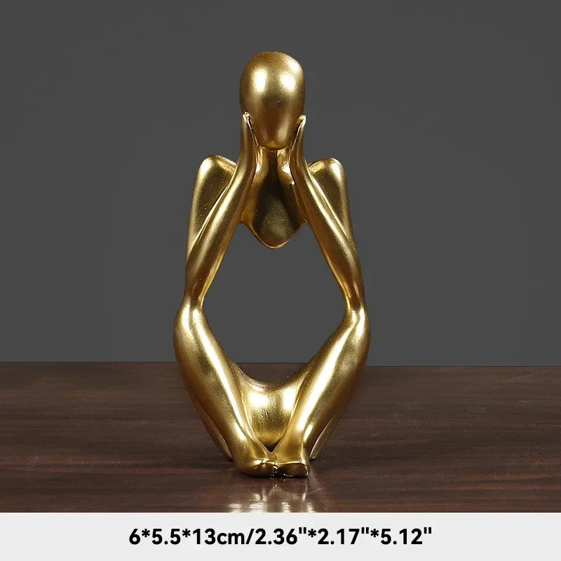 Estatueta Abstrata de Yoga - Decoração Elegante