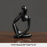 Estatueta Abstrata de Yoga - Decoração Elegante