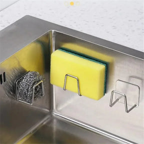 Suporte Adesivo de Aço Inox para Cozinha - 2 Peças