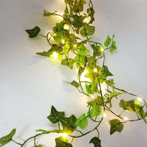 Luzes de Fadas Videira Artificial para Decoração