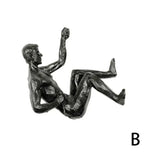 Escultura de Parede Escalador em Resina - Decoração Moderna