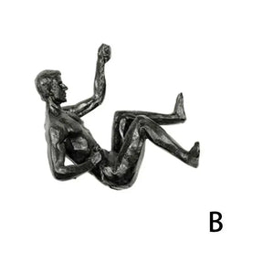 Escultura de Parede Escalador em Resina - Decoração Moderna