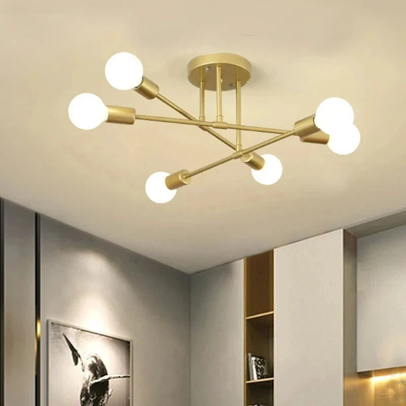 Pendente Lustre 6 Lampadas para Ambientes Interior
