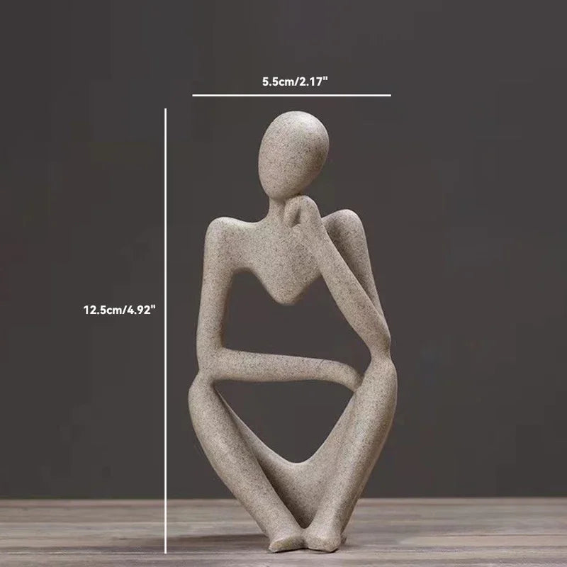 Estatueta Abstrata de Yoga - Decoração Elegante