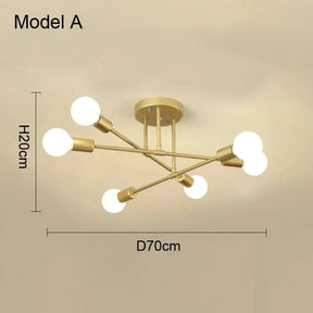 Pendente Lustre 6 Lampadas para Ambientes Interior