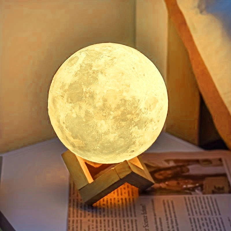 Luminária Lua 3D - Decoração Encantadora